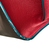 フェンディ FENDI トロワジュール 8BH279-5R4 グレー レッド カーフレザー レディース ショルダーバッグ