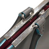 フェンディ FENDI トロワジュール 8BH279-5R4 グレー レッド カーフレザー レディース ショルダーバッグ