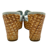 シャネル CHANEL ココマークデニムヒールサンダル G26345 ブルー レディース サンダル