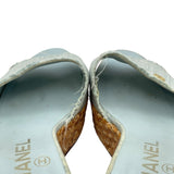 シャネル CHANEL ココマークデニムヒールサンダル G26345 ブルー レディース サンダル