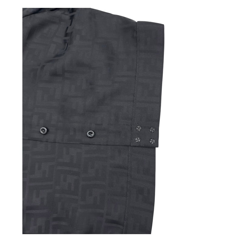 フェンディ FENDI FF総柄 シルク クロップドシャツ FS7994 ブラック