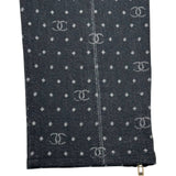 シャネル CHANEL ココマークドットデニムパンツ P74514 ブラック コットン レディース デニムパンツ