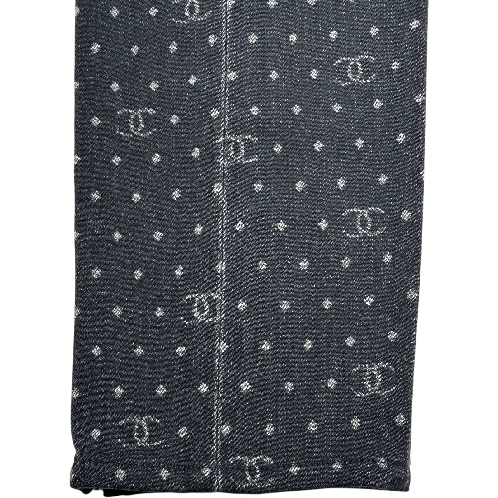 シャネル CHANEL ココマークドットデニムパンツ P74514 ブラック