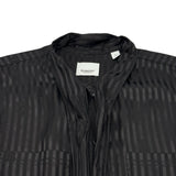 バーバリーロンドン BURBERRY LONDON ストライプロゴボウタイシルクブラウス 8048857 ブラック シルク レディース ブラウス