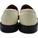 クロエ Chloe FLATS レザーローファー クリーム レザー レディース ローファー
