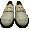 クロエ Chloe FLATS レザーローファー クリーム レザー レディース ローファー