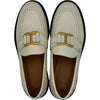 クロエ Chloe FLATS レザーローファー クリーム レザー レディース ローファー