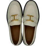 クロエ Chloe FLATS レザーローファー クリーム レザー レディース ローファー