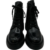 プラダ PRADA トライアングルロゴレザーショートブーツ ブラック レザー レディース ブーツ