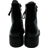 プラダ PRADA トライアングルロゴレザーショートブーツ ブラック レザー レディース ブーツ