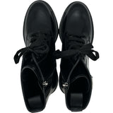 プラダ PRADA トライアングルロゴレザーショートブーツ ブラック レザー レディース ブーツ