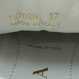 プラダ PRADA トライアングルロゴローカットスニーカー 1E709N ベージュ レザー レディース スニーカー