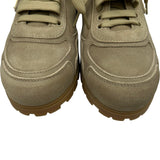 プラダ PRADA トライアングルロゴローカットスニーカー 1E709N ベージュ レザー レディース スニーカー