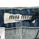 ミュウミュウ miu miu ロゴポケットデニムスカート GWD318 インディゴ デニム レディース スカート