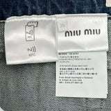 ミュウミュウ miu miu ロゴポケットデニムスカート GWD318 インディゴ デニム レディース スカート