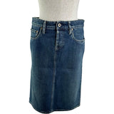 ミュウミュウ miu miu ロゴポケットデニムスカート GWD318 インディゴ デニム レディース スカート
