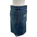 ミュウミュウ miu miu ロゴポケットデニムスカート GWD318 インディゴ デニム レディース スカート