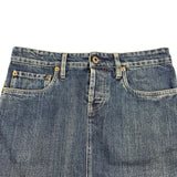 ミュウミュウ miu miu ロゴポケットデニムスカート GWD318 インディゴ デニム レディース スカート