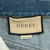 グッチ GUCCI GGロゴボタンデニムスカート 723512 ブルー コットン レディース スカート