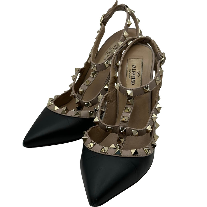 ヴァレンティノ パンプス ヴァレンティノ VALENTINO ロックスタッズストラップパンプス ブラック