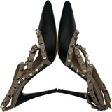 ヴァレンティノ VALENTINO ロックスタッズストラップパンプス ブラック レザー レディース パンプス