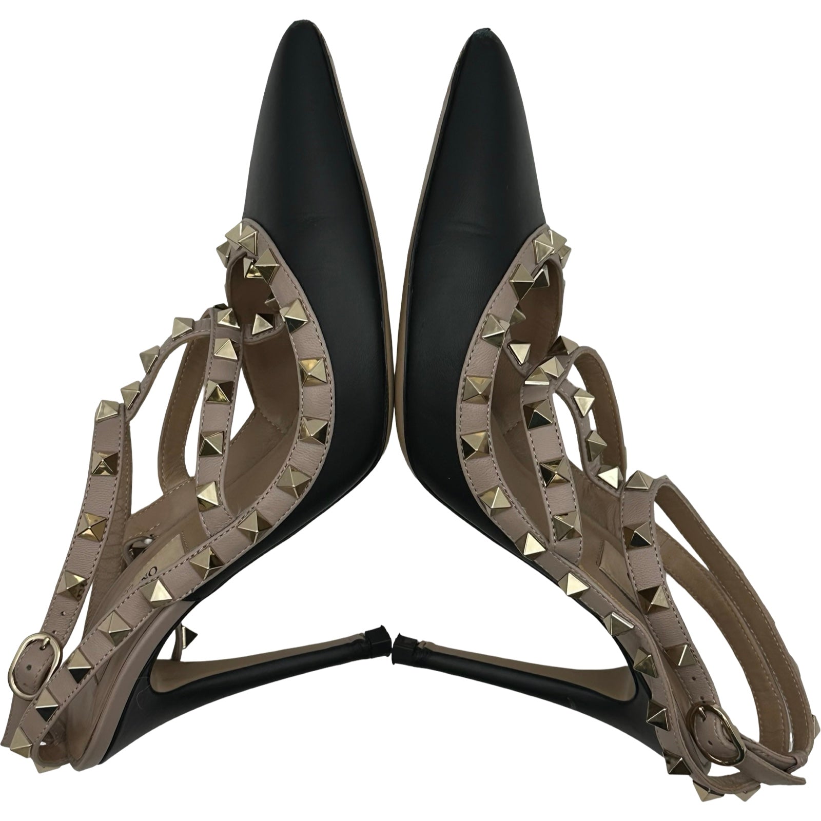 ヴァレンティノ VALENTINO ロックスタッズストラップパンプス ブラック