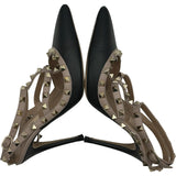 ヴァレンティノ VALENTINO ロックスタッズストラップパンプス ブラック レザー レディース パンプス