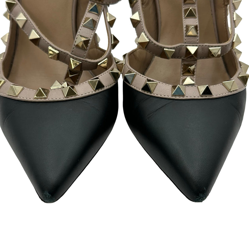 ヴァレンティノ VALENTINO ロックスタッズストラップパンプス ブラック