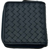 ボッテガ・ヴェネタ BOTTEGA VENETA イントレチャート コンパクトウォレット ネイビー イントレチャート ユニセックス 二つ折り財布