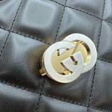 グッチ GUCCI デコミニショルダーバッグ 741457 ブラック レザー レディース ショルダーバッグ