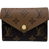 ルイ・ヴィトン LOUIS VUITTON ポルトフォイユ・ヴィクトリーヌ M81557 ブラウン モノグラム・リバース キャンバス レディース 三つ折り財布