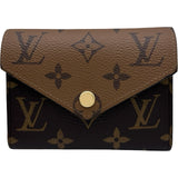 ルイ・ヴィトン LOUIS VUITTON ポルトフォイユ・ヴィクトリーヌ M81557 ブラウン モノグラム・リバース キャンバス レディース 三つ折り財布