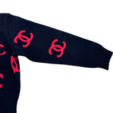 シャネル CHANEL カシミヤ混ココマークニットセーター P70525 ネイビー カシミヤ レディース セーター