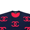 シャネル CHANEL カシミヤ混ココマークニットセーター P70525 ネイビー カシミヤ レディース セーター