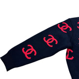 シャネル CHANEL カシミヤ混ココマークニットセーター P70525 ネイビー カシミヤ レディース セーター