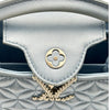 ルイ・ヴィトン LOUIS VUITTON カプシーヌMINI ライトブルー系 シルバー金具 サテン/ラインストーン レディース ショルダーバッグ