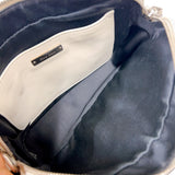 ミュウミュウ miu miu モントーネレターショルダーバッグ 5BH119 アイボリー　シルバー金具 ファー/レザー　スパンコール レディース ショルダーバッグ