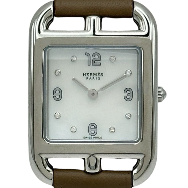 エルメスHERMES ケープコッド CC1.234 クォーツレディース外装仕上済 エルメス HERMES ケープコッド CC1.210a ホワイトシェル ステンレス