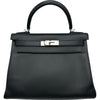 エルメス HERMES ケリー28 □N刻 ブラック シルバー金具 エプソン レディース ショルダーバッグ