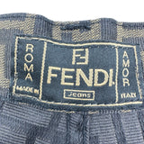 フェンディ FENDI FF総柄パンツ ブラウン ポリエステル レディース パンツ