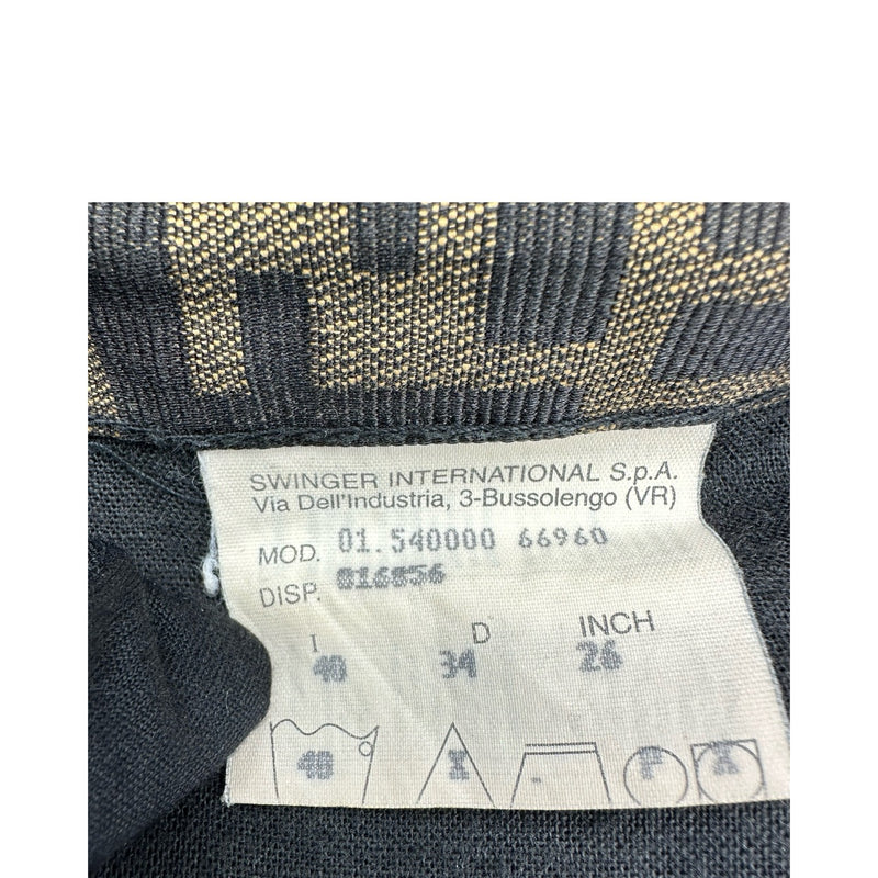 フェンディ FENDI FF総柄パンツ ブラウン ポリエステル レディース