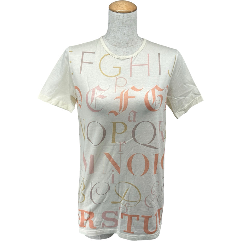 HERMES エルメス 半袖Tシャツ ホワイト メンズ レディース ユニセックス エルメス HERMES ロゴ総柄半袖Tシャツ ホワイト コットン レディース