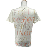 エルメス HERMES ロゴ総柄半袖Tシャツ ホワイト コットン レディース 半袖Ｔシャツ