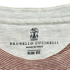 ブルネロクチネリ BRUNELLO CUCINELLI SLIM FIT 半袖Tシャツ ブラウン コットン メンズ 半袖Ｔシャツ