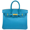 エルメス HERMES バーキン25 Y刻印 ブルーノール/シルバー金具 スイフト レディース ハンドバッグ