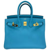 エルメス HERMES バーキン25 Y刻印 ブルーノール/シルバー金具 スイフト レディース ハンドバッグ
