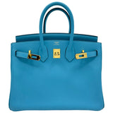 エルメス HERMES バーキン25 Y刻印 ブルーノール/シルバー金具 スイフト レディース ハンドバッグ