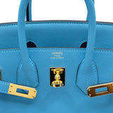 エルメス HERMES バーキン25 Y刻印 ブルーノール/シルバー金具 スイフト レディース ハンドバッグ