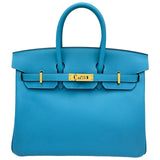 エルメス HERMES バーキン25 Y刻印 ブルーノール/シルバー金具 スイフト レディース ハンドバッグ
