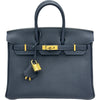 エルメス HERMES バーキン25 Z刻印 ブルーニュイ/ゴールド金具 トゴ レディース ハンドバッグ